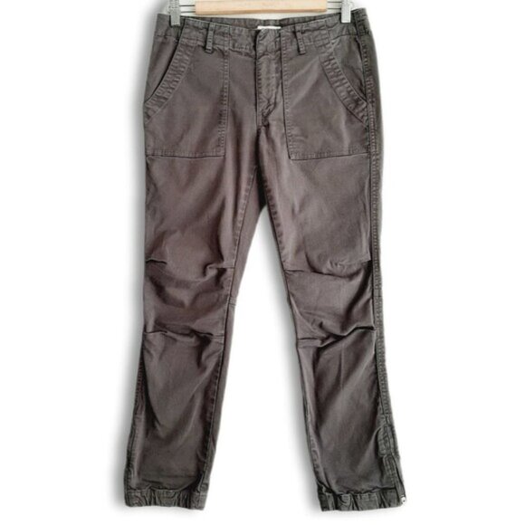 TNA Heroic Pant Aritzia Zipper Bottom Hem Joggers Style Casual Crop Gray Sz 4 - Picture 1 of 15